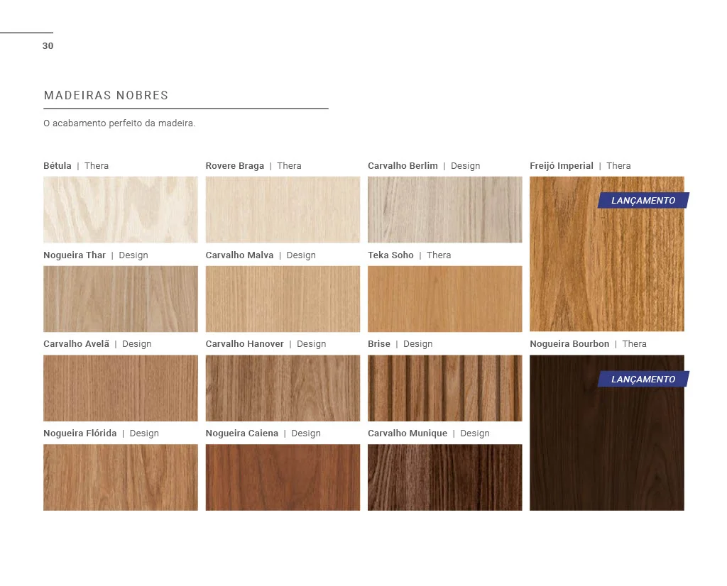 Tabela de cores MDF Duratex — Nogueiras