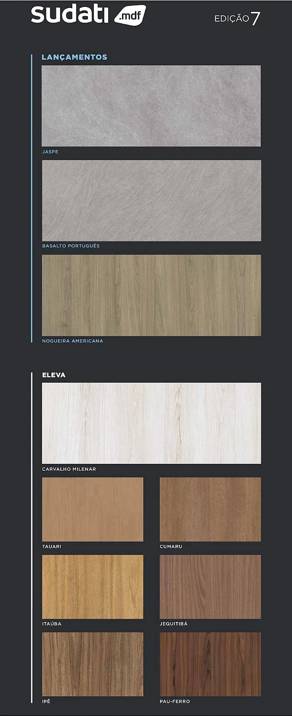 Tabela de cores MDF Sudati — Catálogo 2